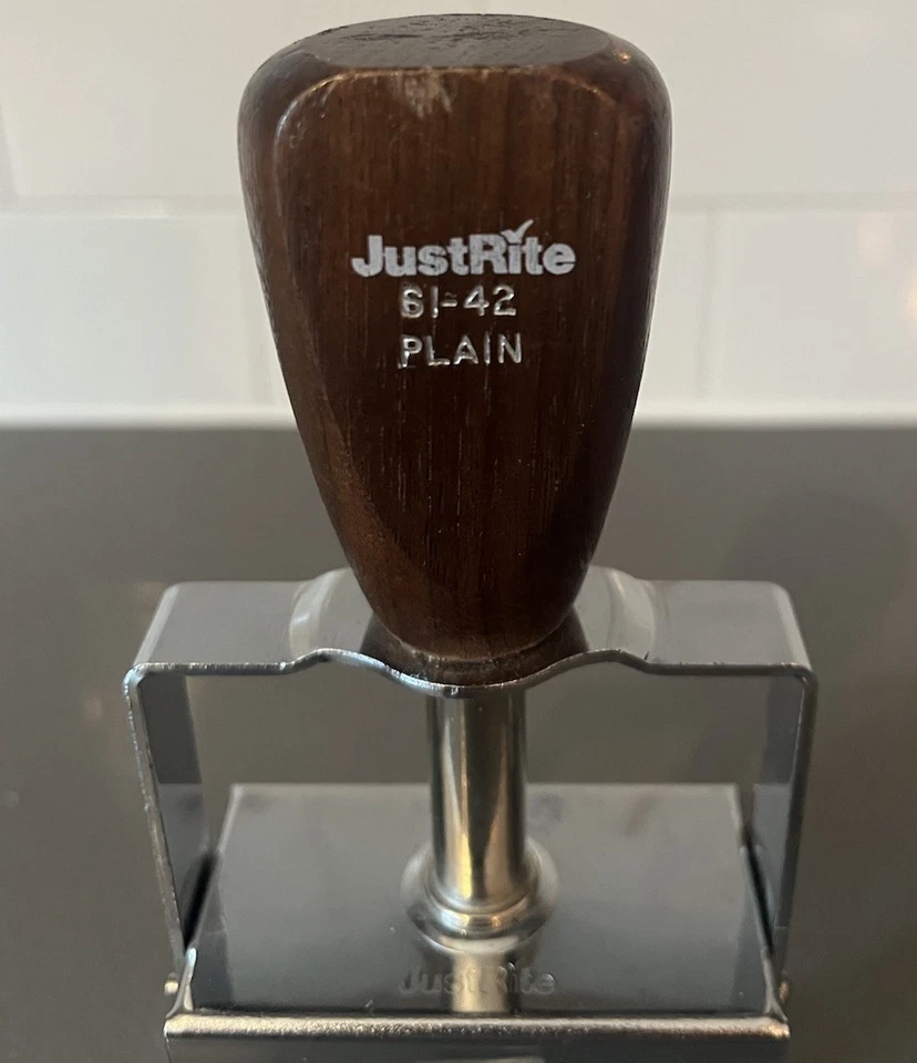 Just-Rite Rubber Type Mount Metal Self-Inker Stamper - 6l-42 Plain - Image 2 of 4