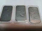 1 oz. silver bars.999 lot 1989 chrismas national city bank