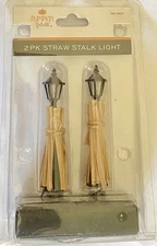 STRAW STALK LIGHT 2-PACK FG Square PUMPKIN HOLLOW 2021 NEW #280-9922