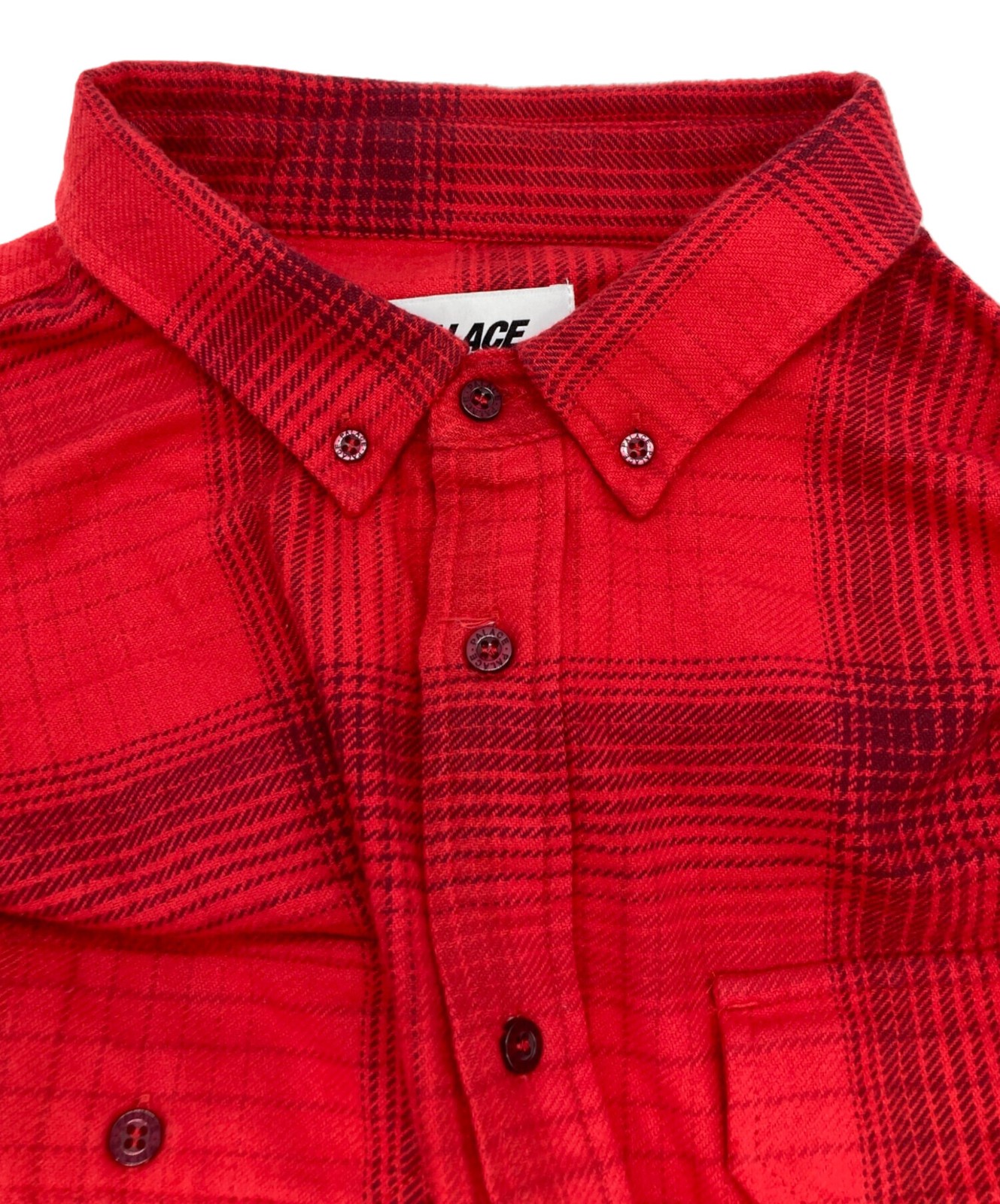 PALACE BRUSHED FLANNEL DROP SHOULDER SHIRT Size: XL Red Men thumbnail 3