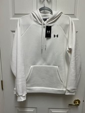 UNDER ARMOUR WOMEN'S WHITE FLEECE HOODIE SWEATSHIRT PULLOVER PLUS SZ 2XL NEW NWT