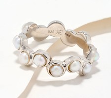 Honora Cultured Pearl Band Ring Sterling Silver Size 11