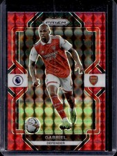 2022-23 Panini Prizm Premier League Gabriel Prizm Red Mosaic #158 Arsenal