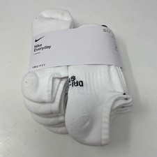Nike Kids Everyday Cushioned No-Show Socks White 6-Pair YTH 3Y-5Y