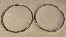 PEARL Drum Hoops Tom Triple Flanged Vision 12" 6-Lug Pair Chrome Drums