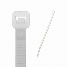 8 Inch Nylon Cable Wire Zip Tie 40 lbs - Natural White 500 Pack Lot Pcs Qty
