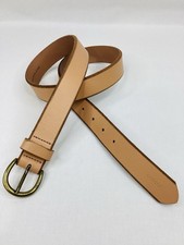 Levi  s Full Grain Leather Belt Tan Brass Buckle Made in Mexico Size 36