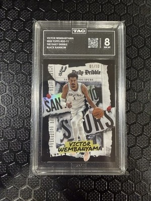 2025-26 Topps the Daily Dribble Victor Wembanyama #DD-11 Black Rainbow /10