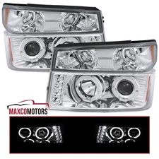 LED Halo Projector Headlights+Corner Lamp Fits 2004-2012 GMC Canyon Colorado L+R
