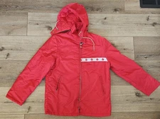 Vintage Avon Sportswear Canadian Flag Coat Jacket Size Medium Red Lightning Zip