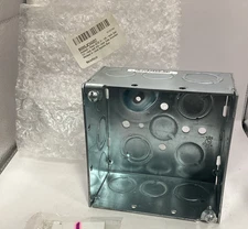 Hubbell-RACO 8232 Electrical Box  Galvanized 2 Gangs  4 X 4