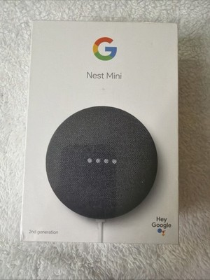 Google Nest Mini (2nd Generation) Smart Speaker Charcoal New Sealed NIB