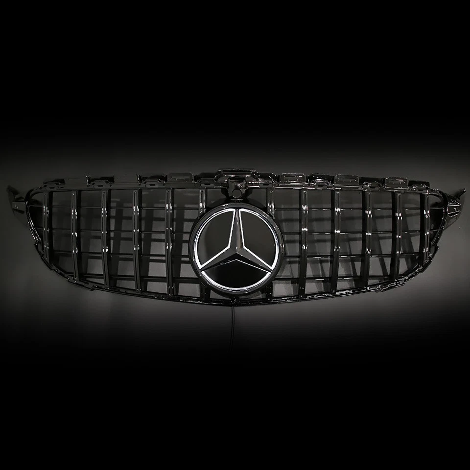 Black Grille w/LED Emblem For Mercedes Benz W205 2015-2018 C300 C350 C43 C450 Foto 2 de 4