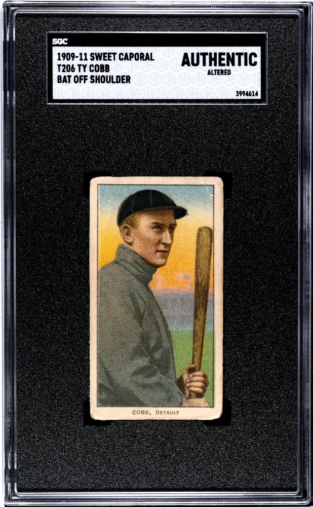 1909 Sweet Caporal (T206) Ty Cobb Bat Off Shoulder SGC A