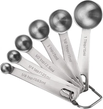 Premium Heavy Duty 18/8 Stainless Steel Measuring Spoons Cups Set, Well-Designed
