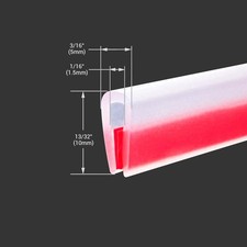 Rubber Edge Trim U Channel, 1/16" Self Adhesive Sheet Metal Edge Guard Protector