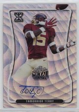 2021 Leaf Metal Draft Flashback Base Silver Wave 28/50 Tamorrion Terry Auto 4g8