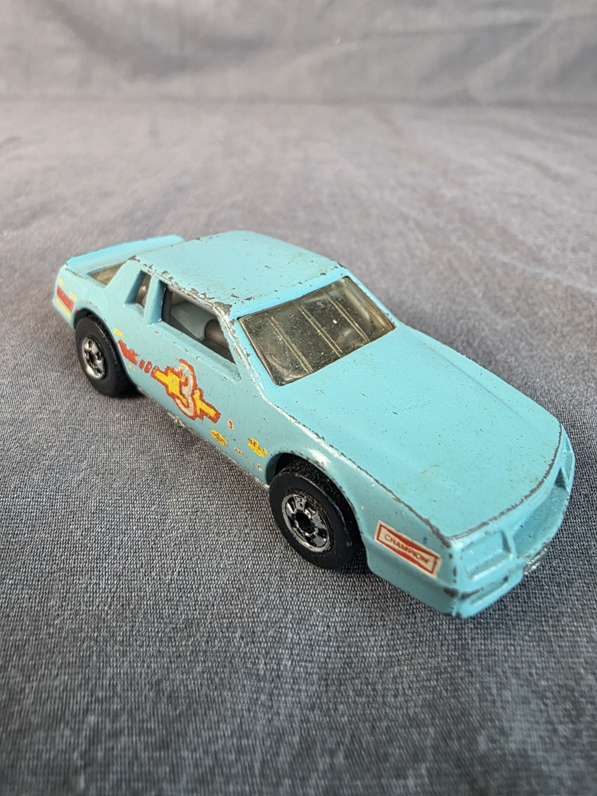 Hot Wheels 1988 Vtg. #3 Chevy Stocker Blue Turquoise Blackwall Malaysia