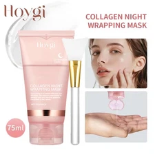 Collagen Night Wrapping Mask Peel Off Overnight Facial Mask Hydrating Firming US
