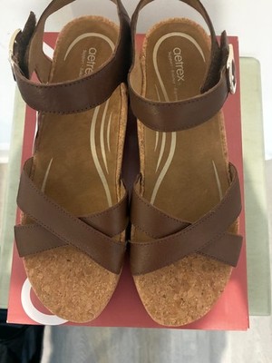NIB WOMEN FOOTWEAR/SHOES/SANDALS AETREX FLORA MW131 COLOR:BROWN  US7.5-8/EU 38