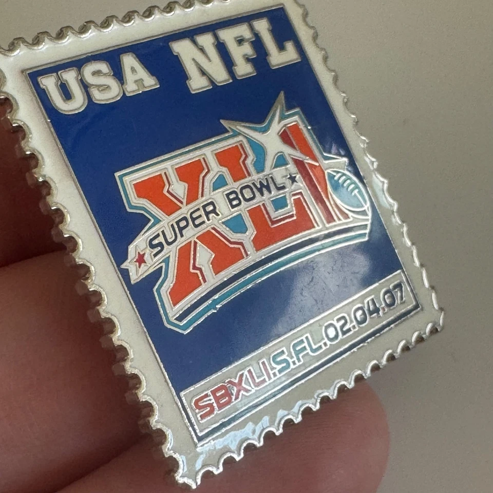 Super Bowl XLI USA NFL Postage Stamp Lapel Pin – Indianapolis Colts - Image 2 of 4