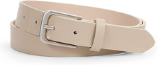 Women Casual Leather Belt for Jeans Pants, Fashion Ladies Waist Dress Belt