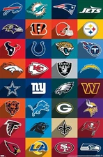 NFL League - Logos 24 Wall Poster - Unframed Version