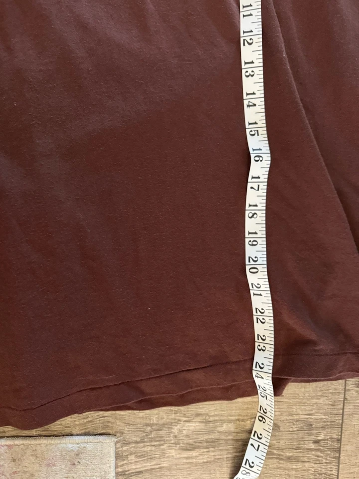 Camiseta Universitaria Vintage Velva Sheen Regis Grande Marrón Años 70-80 Retro Universitaria Foto 3 de 4