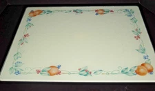 Vtg Corning Corelle ABUNDANCE 20x16 Tempered Glass Counter Saver Cutting Board