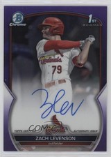 2023 Bowman Draft Chrome Prospect Purple Refractor 29/250 Zach Levenson Auto 3ir