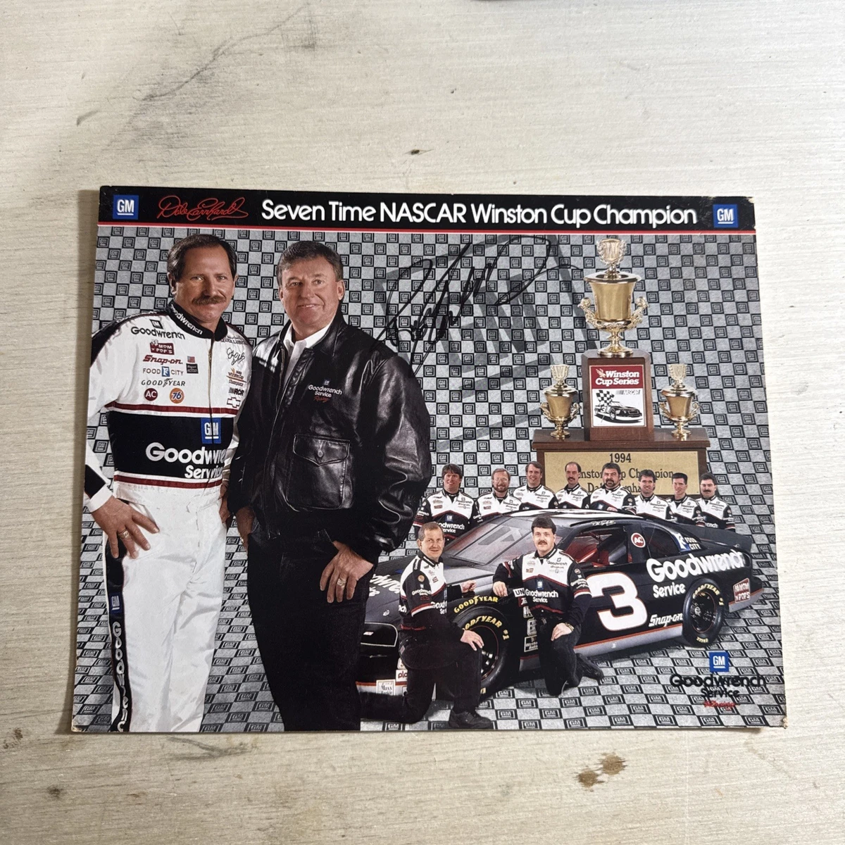 Dale Earnhardt Sr Autograph Indiana Nascar Autographed Photos for