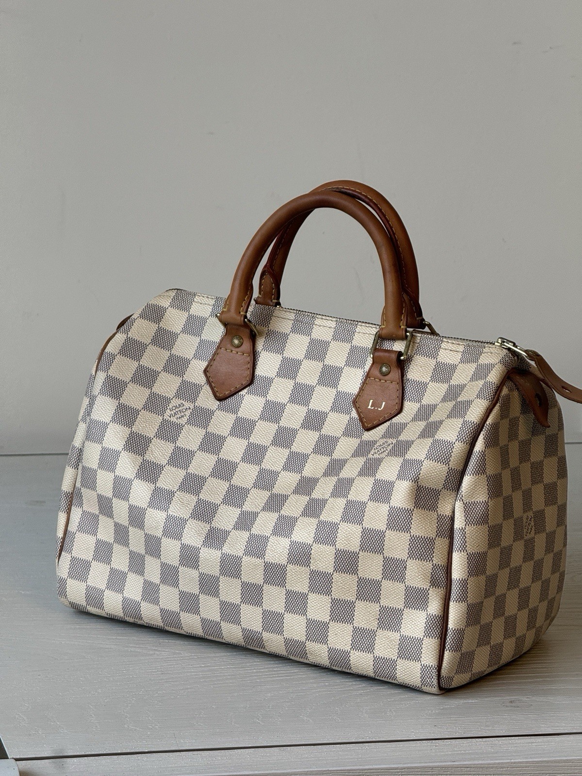 Louis Vuitton Speedy 30 Damier Azur Canvas Bag