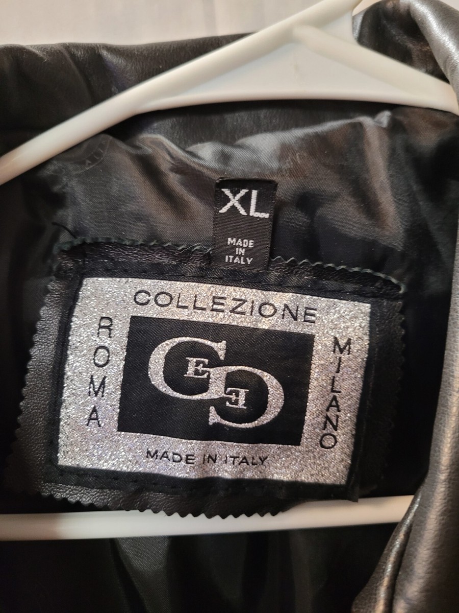 【セール】レコパン イタリア製 ブラックレザージャケット 90s イタリア警察 レザー ジャケット M-L ブラック 黒 - メルカリ