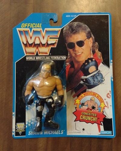 WWF Hasbro Blue Card Shawn Michaels moc Please Rea...