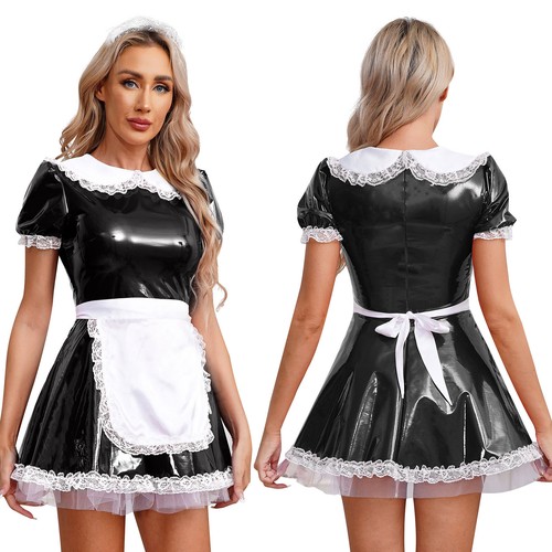 Women Maid Outfit Halloween French Maid Dress Cosplay Costume Classic Apron - Picture 33 of 42