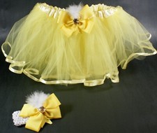 YELLOW TUTU  HEADBAND SET