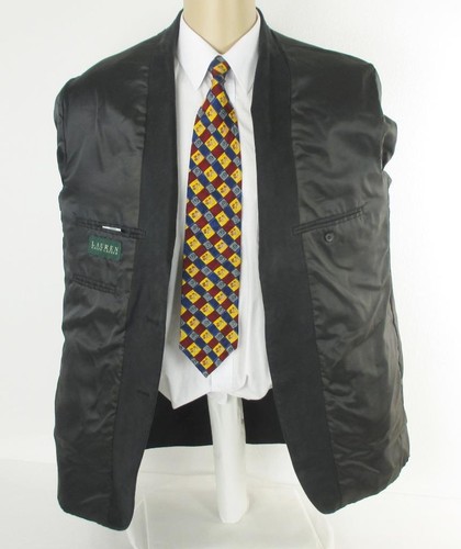 42 L Lauren Ralph Lauren Gray Faux Suede 2 Btn Mens Jacket Sport Coat Blazer - Picture 7 of 8