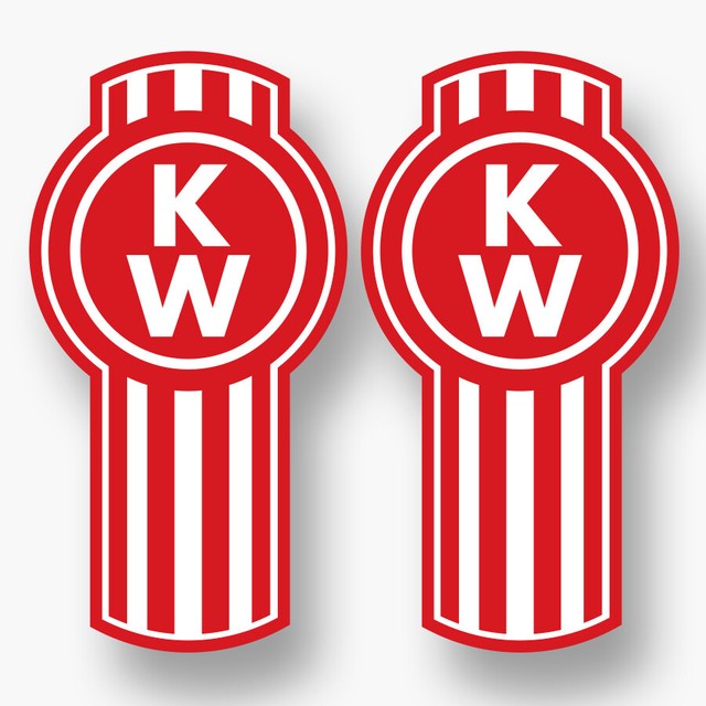 2x KENWORTH RED Logo Vinyl Sticker Decal Car Truck Rig 18 wheeler