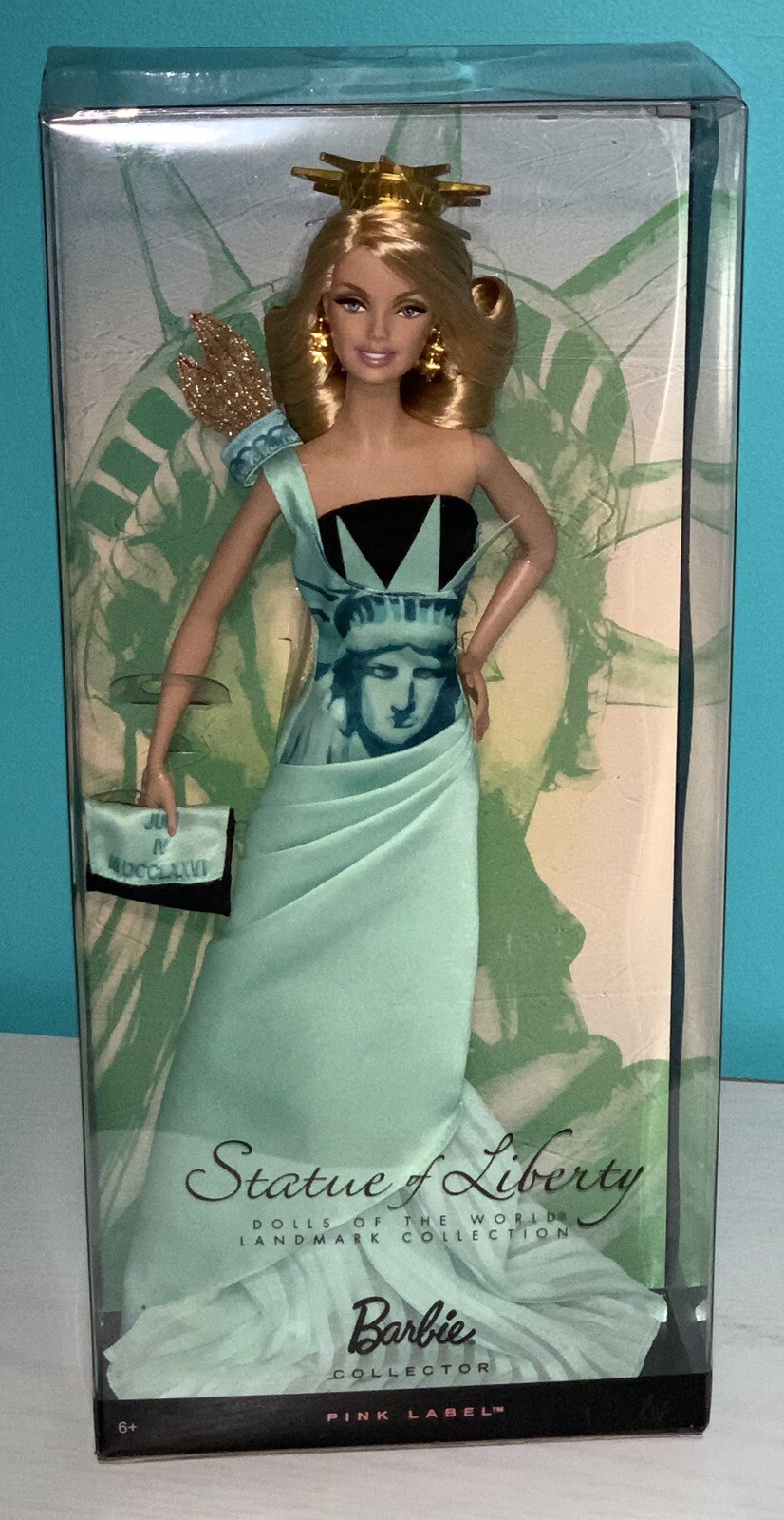 barbie pink label statue of liberty