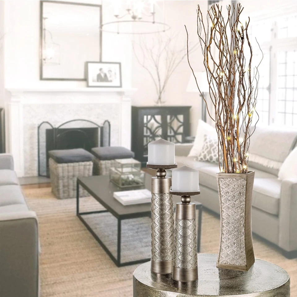 Dublin Flower Vase Set of 3 - Centerpieces for Dining Room Table, Decorative ... - Image 3 of 4