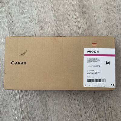 NEU Original Canon PFI-707M Tinte 700 ml Magenta für iPF830/840/850 MHD 07/23