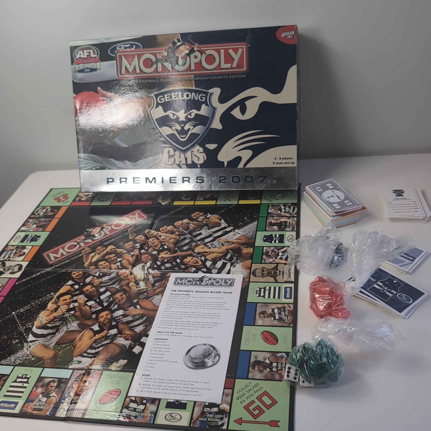 Monopoly Geelong Cats 2007 Premiership Charity Board Game Edition