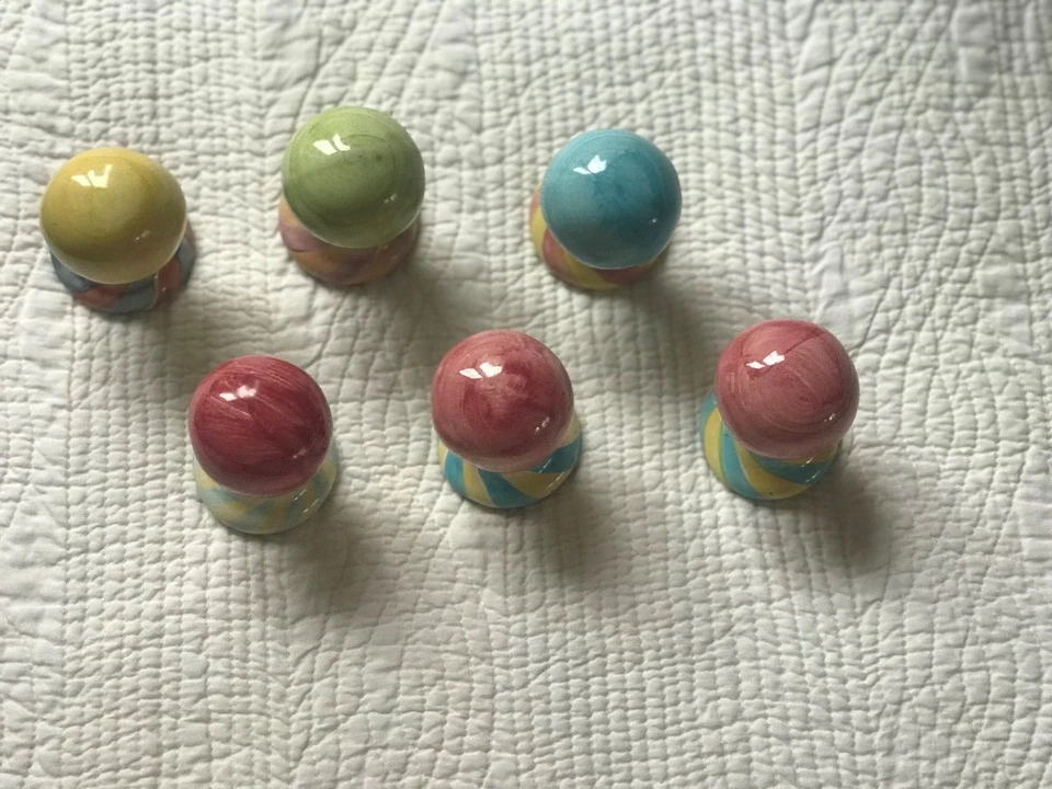  McKenzie-Childs SUPER RARO Cerámica Miniatura Luz Topper Lámpara Acabado TETERA Foto 3 de 4