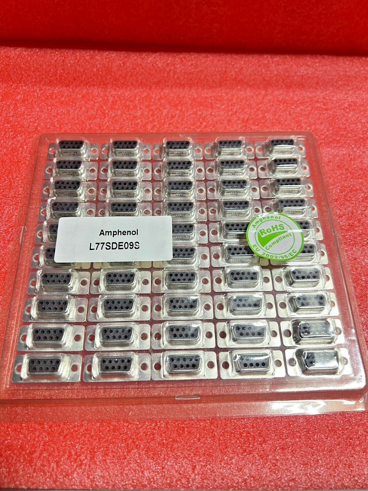 Amphenol, L77SDE09S, Female 9 Pin Connector, New, Lot of 10