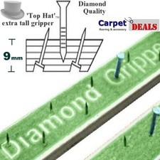 Top Hat Carpet Gripper Rod - Extra Tall 9mm and Extra Wide 25mm Diamond Quality