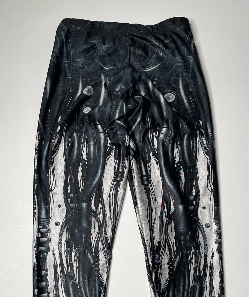 Leggings NEGRO LECHE Griger Alien Cyborg Sedosos Nuevos sin Etiquetas Talla PM Foto 2 de 4