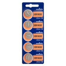 New 5 Pcs Sony CR1632 3.0 volt Lithium Battery - Replaced By Murata