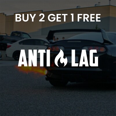 Anti lag vinyl decal sticker JDM Drift AntiLag race boost boosted banner turbo