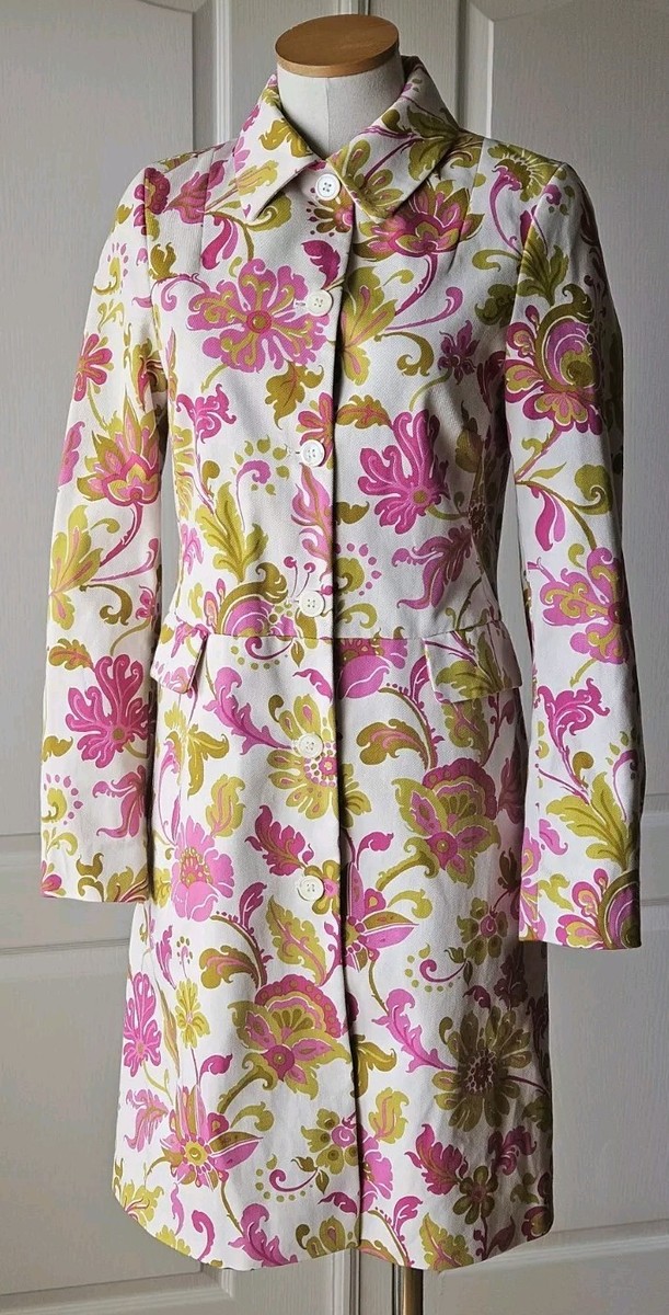 Manteau Boden Printemps – Linen Gris/rose, Taille US 10/UK 14 – Occasion Excellent état
