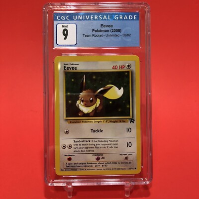 Pokemon Eevee CGC 9 Team Rocket Unlimited 55/82 Mint PSA | eBay